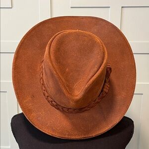 Women's Genuine Leather Cowboy Hat